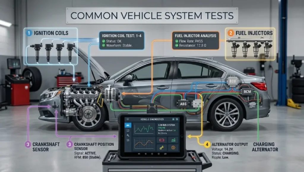Common vehicle systems you can test
